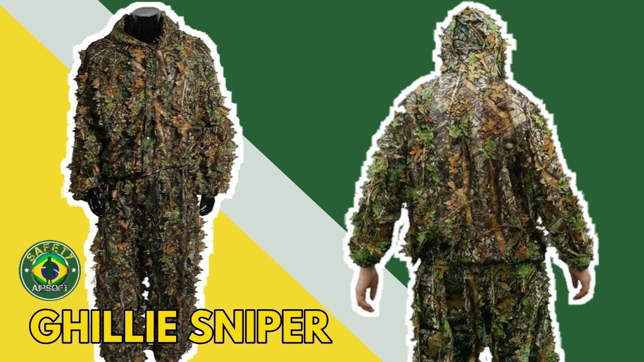 Roupa Camuflada 3D Ghillie caça Sniper