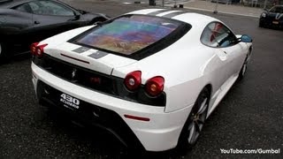 Bianco Avus Ferrari 430 Scuderia - Loud sounds on the Track!