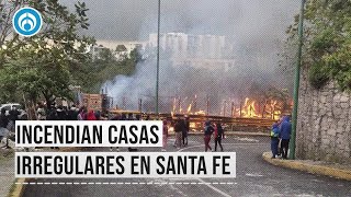 Vecinos bloquen avenidas en Santa Fe tras incendios de asentamientos irregulares