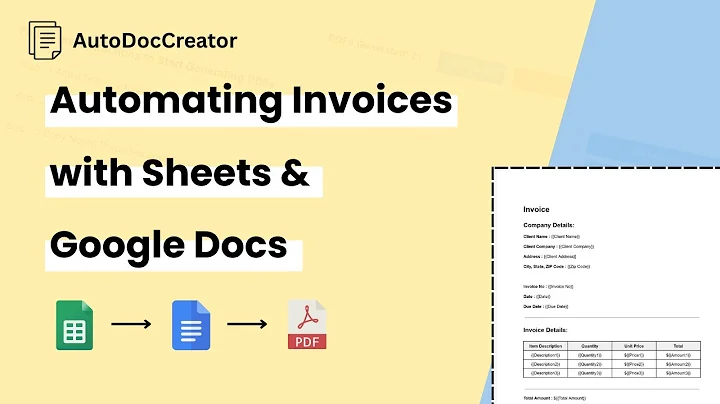 How to create Invoices on automation using Google Docs and Google Sheets (Step by Step Guide)
