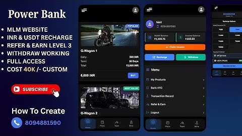 How To Make MLM Power Bank Investment Website || Power Bank Website kaise create kare #powerbank