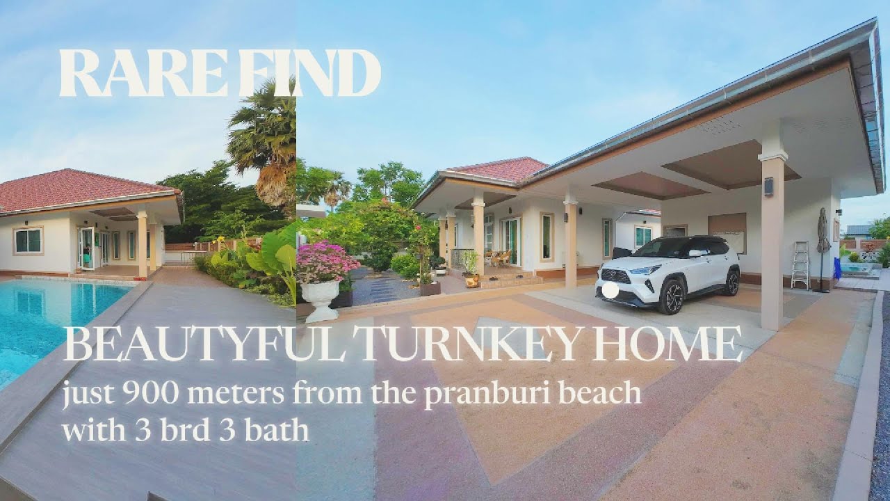 HP00239: 3Bed 3Bath Just 900 Meters from the Pranburi Beach - Price 12.9 MB