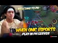 When onic esports play in ph server    