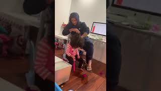 Dad Giving Head Massage What A Beautiful Moment Between Daddy Daughter.