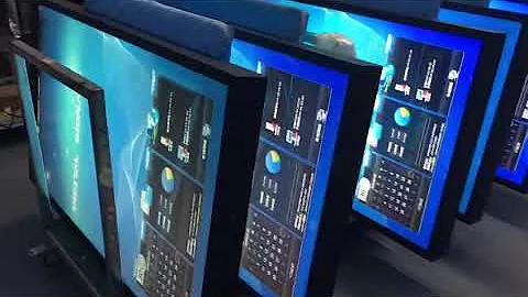 High brightness double side window facing display