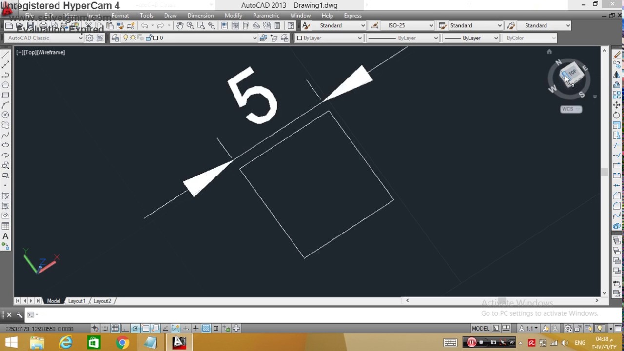 Tutorial How to draw a line or square on Autocad 2013 