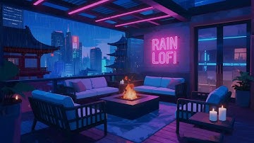 Cozy Balcony Rain ☔ Relaxing Lofi Hip Hop Mix for Deep Sleep and Stress Relief🌧️💤