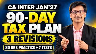 CA Inter Taxation Jan 2027: 90-Day Planner | 3 Revisions + 7 Tests