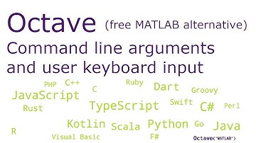 Octave (free MATLAB alternative) - Command line arguments and user keyboard input