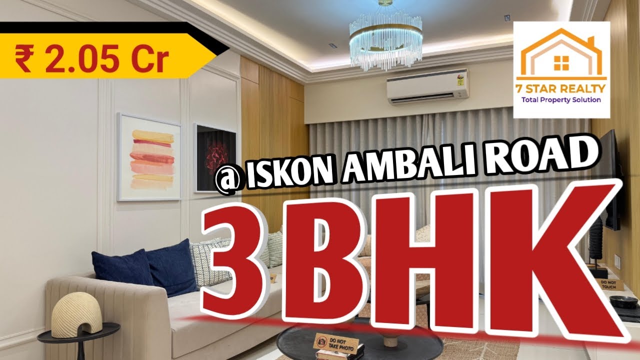 Flat in Ahmedabad 👌| 🏠 3 BHK Flat at Iskon Ambali Road | ☎️ 72659 77738 