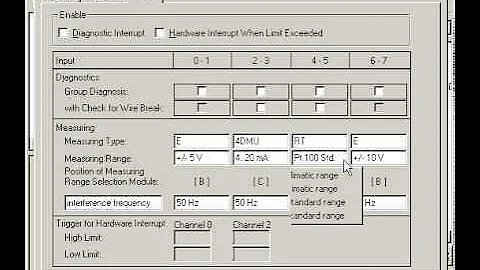 Simatic Step 7 hw config - Analog Input Configuration