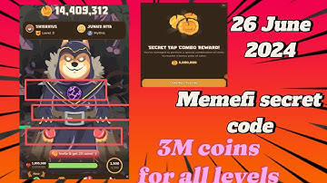 26 June Memefi secret combo code| memfi secret combo 26 june| memefi 3 million coin free