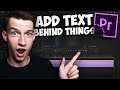 Adobe Premiere Pro Text Behind Object Effect Quiz