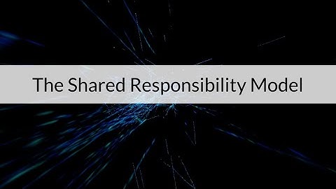 The Shared Responsibility Model