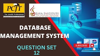 Question Set 12 | Database Management System | Java Institute