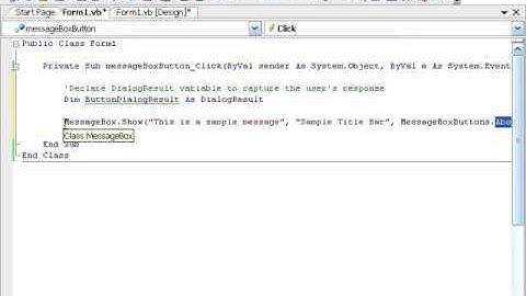08 03   Using the DialogResult Variable