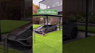When the lawn lifts to reveal a hidden garage
A garage built to disappear. This custom design from Alejo Barreneche Architects tucks your car beneath the lawn.
Video: alejobarreneche / Instagram
#architecture #supercar When the lawn lifts to reveal a hidden garage