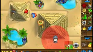 Bloons Tower Defense 5 Pyramids Hard Rounds 1-85 No Lives Lost NAPS