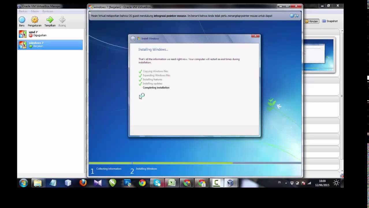 tutorial instalasi windows 7 dengan virtual box - YouTube