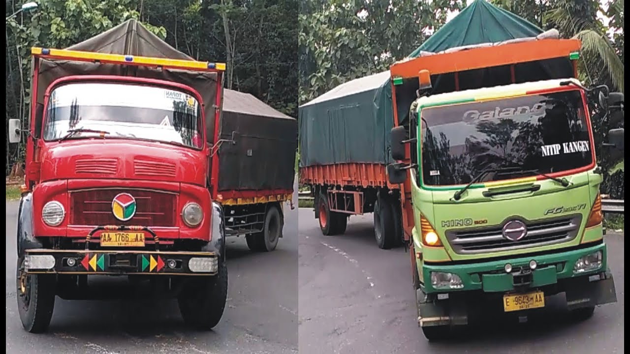  TRUK  GANDENG  MERCEDES  BENZ  vs HINO  500 RANGER  JUMBO 