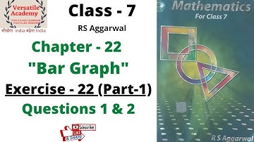 Class - 7| Chapter - 22 |"Bar Graph" | RS Aggarwal |Exercise-22| Questions 1& 2 |Part-1