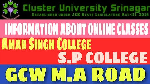 Cluster University Srinagar Online Classes | 2021 | All Courses