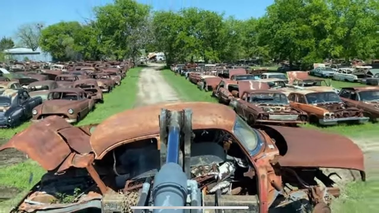 FEEDING CHEVY IMPALAS BISCAYNES & Few VINTAGE CHEVY DELUXES to my HUNGRY CRUSHER @ CTC AUTO RANCH!