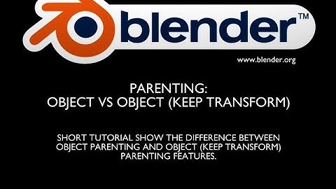 Object VS Object Keep Transform Parent