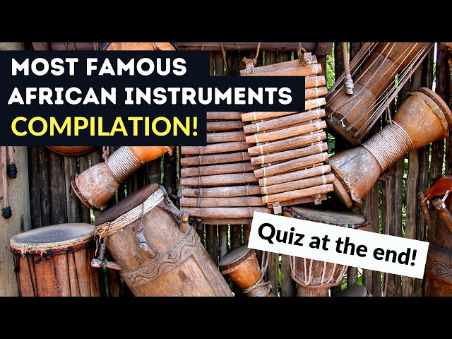 Famous African Folk instruments - Music of Africa (QUIZ at the end!) class=