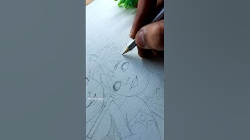 Radha Krishna Drawing / Outline Drawing 🥰 #drawing #youtubeshorts #shorts