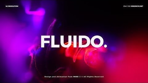 After Effects Template: Fluido - High Quality 4K Particles Titles