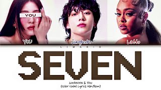 [Karaoke] Jungkook & YOU 'SEVEN' (Feat.Latto) (Color Coded Lyrics Eng)