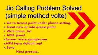 Jio Calling Problem Solved (Simple method volte)