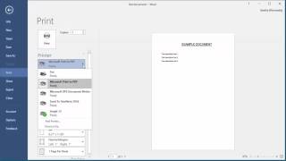 How to Print a document as PDF in Word 2016