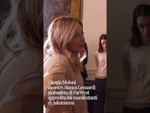 Video Giorgia Meloni ha incontrato Bianca Leonardi, giornalista di , aggredita mentre lavorava.