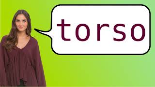 Como dizer torso em ingles