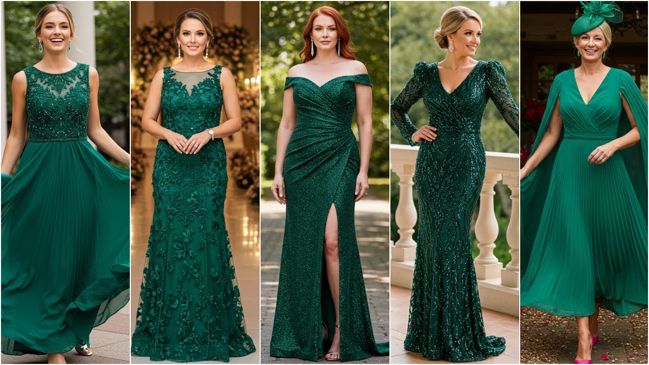 Stunning Emerald Green Mother of the Groom Dresses for 2025 Weddings