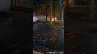 Vehicle Engulfed in Flames After Serious Crash in Northeast Brownsburg
