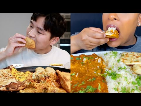 Mukbangers TRYING INDIAN FOOD ALL AROUND THE WORLD 🌏