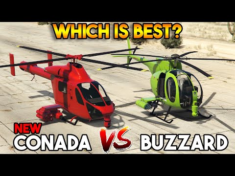 GTA 5 ONLINE : WEAPONIZED CONADA VS BUZZARD CHOPPER (WHICH IS BEST?)