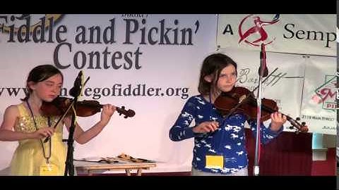 2014-05-31 Jr Twin Callaghan Browne and Violet Humphrey - Julian Fiddle Contest 2014