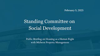 Public Briefing on Housing as a Human Right with Midwest Property Management