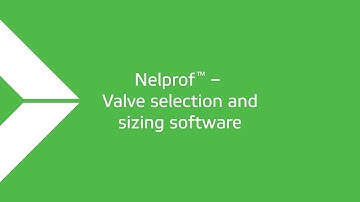 Nelprof™- valve sizing and selection software