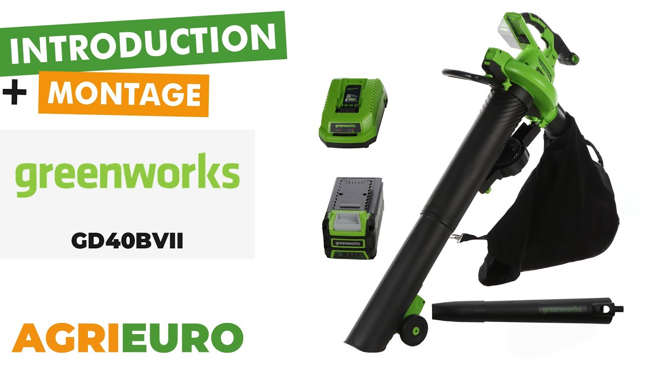 Introduction and Assembly of the Greenworks GD40BVII Blower - YouTube