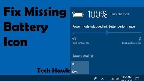 How to Restore missing Battery Icon in Windows 10 | Solve Power Icon not Showing
