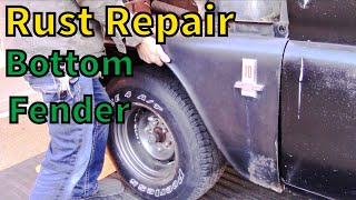 Chevy c10 fender bottom rust repair
