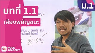 วิชาภาษาไทย ชั้น ม.1 เรื่อง เสียงพยัญชนะ