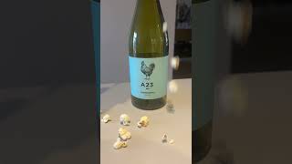 A23 Chardonnay attacked with popcorn #a23wines #chardonnay #france #whitewine