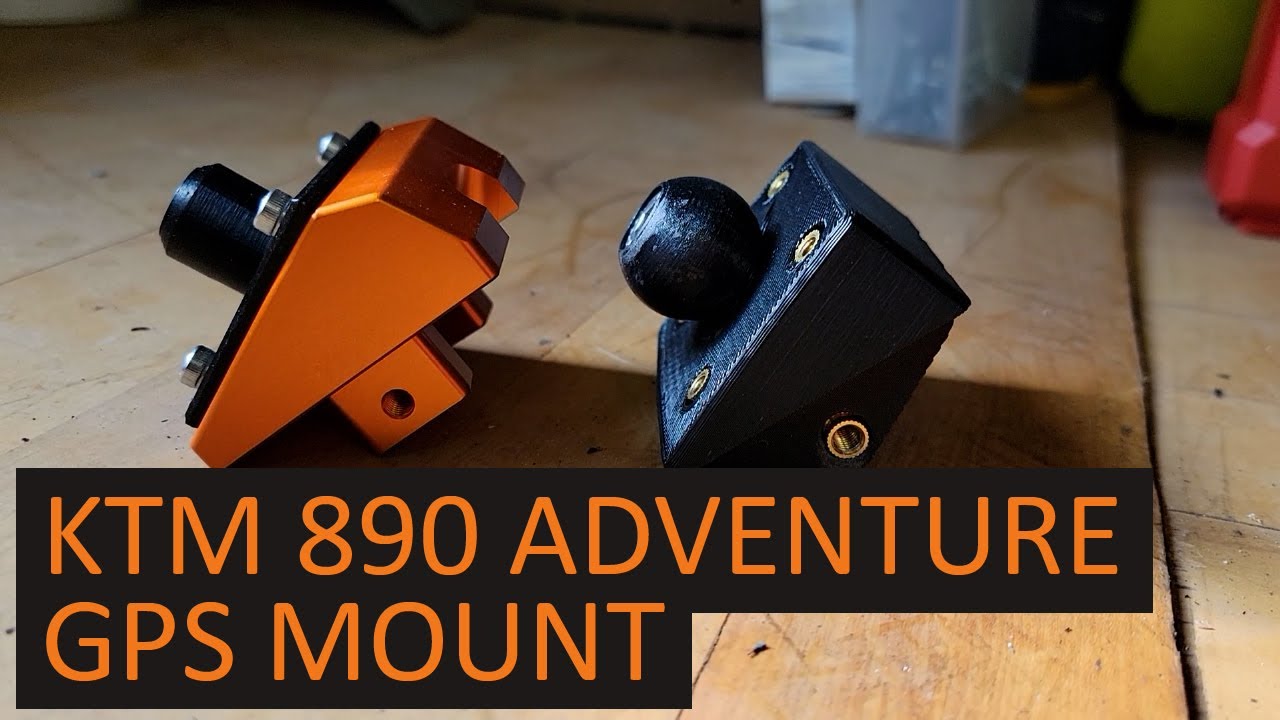 KTM 890 Adventure R GPS Mount to 3D Printed Ram Ball - YouTube