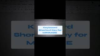 Keyboard Shortcut key for minimize application in windows